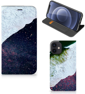 B2Ctelecom Telefoon Hoesje iPhone 12 Mini Flip Cover Sea in Space