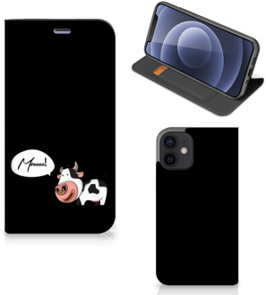 B2Ctelecom Telefoon Hoesje iPhone 12 Mini Flipcover Cow Gepersonaliseerd Cadeau