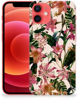 B2Ctelecom Telefoon Hoesje iPhone 12 Mini Leuk TPU Back Case Bloemen