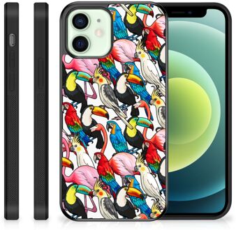 B2Ctelecom Telefoon Hoesje iPhone 12 Mini Leuk TPU Backcase met Zwarte rand Birds