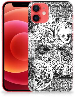 B2Ctelecom Telefoon Hoesje iPhone 12 Mini Silicone Back Case Skulls Angel