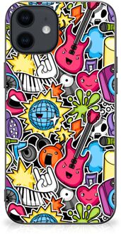 B2Ctelecom Telefoon Hoesje iPhone 12 Pro | 12 (6.1") Hoesje met Zwarte rand Punk Rock