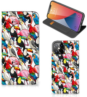 B2Ctelecom Telefoon Hoesje iPhone 12 Pro Max Bookcover Case Birds