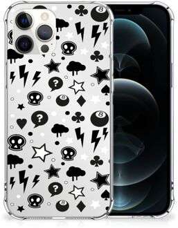 B2Ctelecom Telefoon Hoesje iPhone 12 Pro Max Case met transparante rand Silver Punk