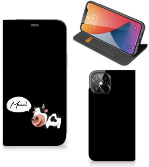 B2Ctelecom Telefoon Hoesje iPhone 12 Pro Max Flipcover Cow Gepersonaliseerd Cadeau