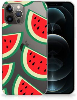 B2Ctelecom Telefoon Hoesje iPhone 12 Pro Max Hoesje Bumper Doorzichtig Watermelons