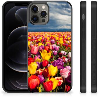 B2Ctelecom Telefoon Hoesje iPhone 12 Pro Max Hoesje met Zwarte rand Tulpen