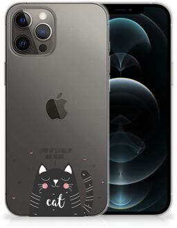 B2Ctelecom Telefoon Hoesje iPhone 12 Pro Max Mobiel Case Cat Good Day