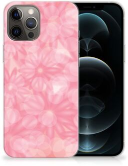 B2Ctelecom Telefoon Hoesje iPhone 12 Pro Max Silicone Back Case Lente Bloemen