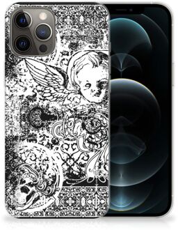 B2Ctelecom Telefoon Hoesje iPhone 12 Pro Max Silicone Back Case Skulls Angel