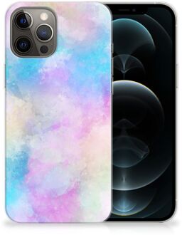 B2Ctelecom Telefoon Hoesje iPhone 12 Pro Max Silicone Back Case Watercolor Light