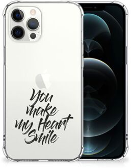 B2Ctelecom Telefoon Hoesje iPhone 12 Pro Max Telefoonhoesje met transparante rand Heart Smile