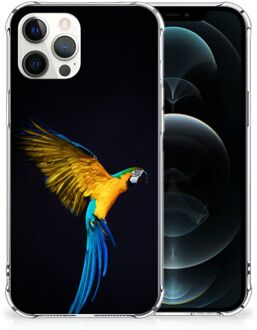 B2Ctelecom Telefoon Hoesje iPhone 12 Pro Max TPU Siliconen Hoesje met transparante rand Papegaai