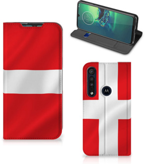 B2Ctelecom Telefoon Hoesje Motorola G8 Plus Book Case Deense Vlag