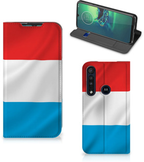 B2Ctelecom Telefoon Hoesje Motorola G8 Plus Flip Cover Luxemburgse Vlag