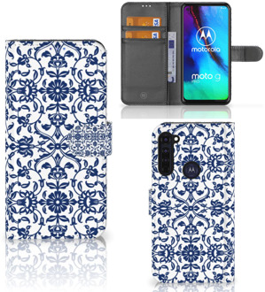 B2Ctelecom Telefoon Hoesje Motorola Moto G Pro Book Case Flower Blue