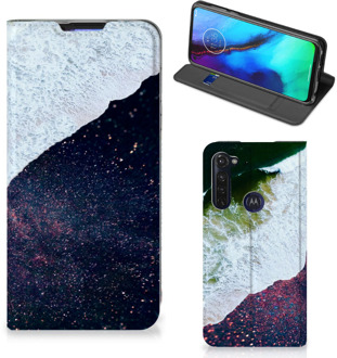 B2Ctelecom Telefoon Hoesje Motorola Moto G Pro Flip Cover Sea in Space