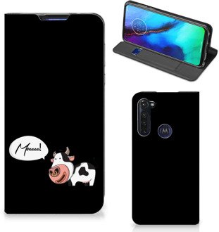 B2Ctelecom Telefoon Hoesje Motorola Moto G Pro Flipcover Cow Gepersonaliseerd Cadeau