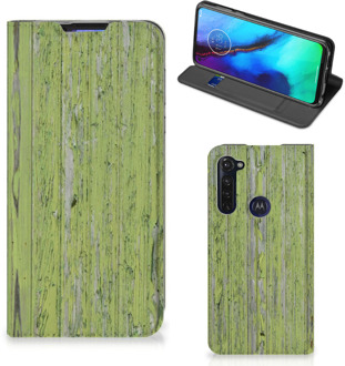 B2Ctelecom Telefoon Hoesje Motorola Moto G Pro Wallet Case Green Wood