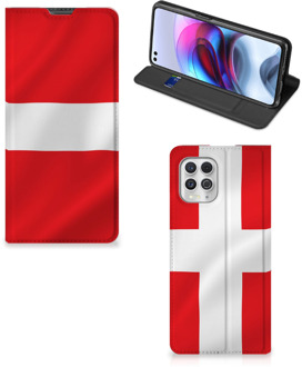 B2Ctelecom Telefoon Hoesje Motorola Moto G100 Book Case Deense Vlag