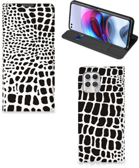 B2Ctelecom Telefoon Hoesje Motorola Moto G100 Bookcase Slangenprint