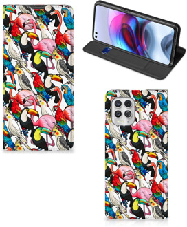 B2Ctelecom Telefoon Hoesje Motorola Moto G100 Bookcover Case Birds