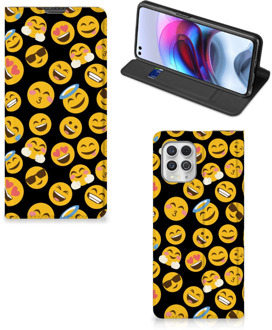 B2Ctelecom Telefoon Hoesje Motorola Moto G100 Flip Cover Emoji