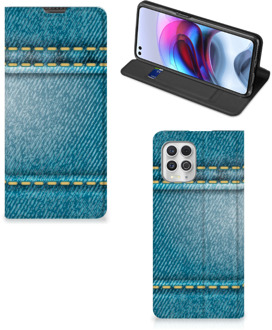 B2Ctelecom Telefoon Hoesje Motorola Moto G100 Wallet Case Jeans