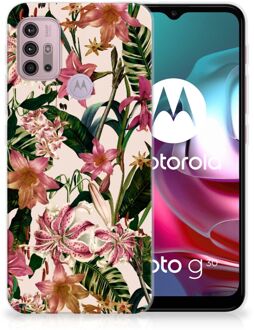 B2Ctelecom Telefoon Hoesje Motorola Moto G30 | G10 Leuk TPU Back Case Bloemen