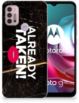 B2Ctelecom Telefoon Hoesje Motorola Moto G30 | G10 Leuk TPU Back Cover Already Taken Black