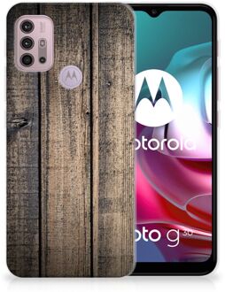 B2Ctelecom Telefoon Hoesje Motorola Moto G30 | G10 Leuk TPU Back Cover Steigerhout