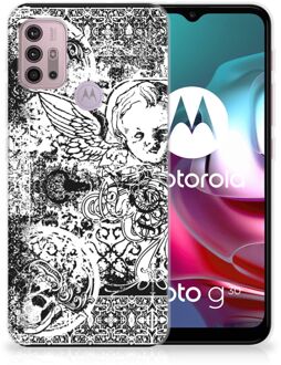 B2Ctelecom Telefoon Hoesje Motorola Moto G30 | G10 Silicone Back Case Skulls Angel