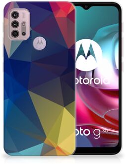 B2Ctelecom Telefoon Hoesje Motorola Moto G30 | G10 Siliconen Back Cover Polygon Dark