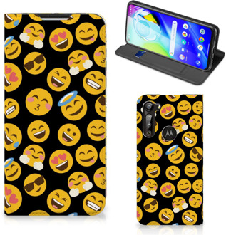 B2Ctelecom Telefoon Hoesje Motorola Moto G8 Power Flip Cover Emoji