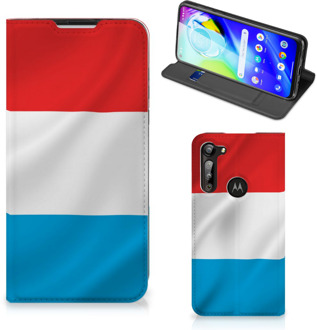 B2Ctelecom Telefoon Hoesje Motorola Moto G8 Power Flip Cover Luxemburgse Vlag