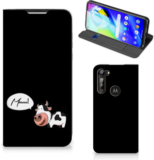 B2Ctelecom Telefoon Hoesje Motorola Moto G8 Power Flipcover Cow Gepersonaliseerd Cadeau