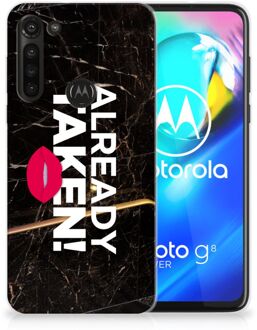 B2Ctelecom Telefoon Hoesje Motorola Moto G8 Power Leuk TPU Back Cover Already Taken Black