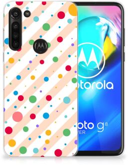 B2Ctelecom Telefoon Hoesje Motorola Moto G8 Power Leuk TPU Back Cover Dots