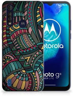 B2Ctelecom Telefoon Hoesje Motorola Moto G8 Power Lite Hoesje Bumper Aztec