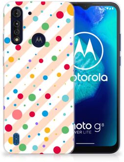 B2Ctelecom Telefoon Hoesje Motorola Moto G8 Power Lite Leuk TPU Back Cover Dots