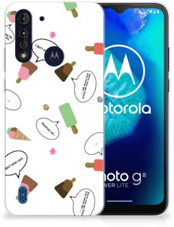 B2Ctelecom Telefoon Hoesje Motorola Moto G8 Power Lite Silicone Back Case IJsjes