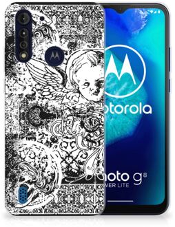 B2Ctelecom Telefoon Hoesje Motorola Moto G8 Power Lite Silicone Back Case Skulls Angel