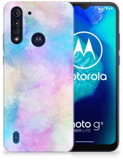 B2Ctelecom Telefoon Hoesje Motorola Moto G8 Power Lite Silicone Back Case Watercolor Light