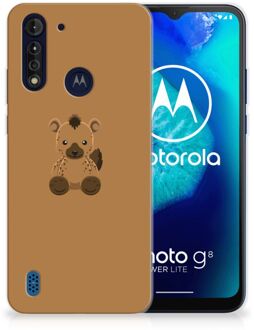 B2Ctelecom Telefoon Hoesje Motorola Moto G8 Power Lite Siliconen Hoesje met Naam Baby Hyena