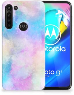 B2Ctelecom Telefoon Hoesje Motorola Moto G8 Power Silicone Back Case Watercolor Light