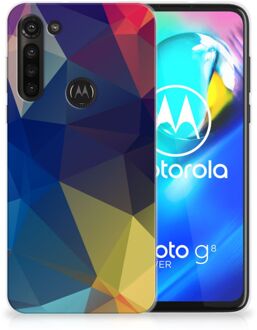 B2Ctelecom Telefoon Hoesje Motorola Moto G8 Power Siliconen Back Cover Polygon Dark