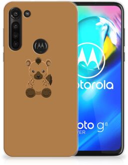 B2Ctelecom Telefoon Hoesje Motorola Moto G8 Power Siliconen Hoesje met Naam Baby Hyena