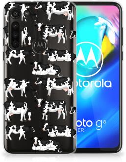 B2Ctelecom Telefoon Hoesje Motorola Moto G8 Power Siliconen Hoesje met Naam Koetjes