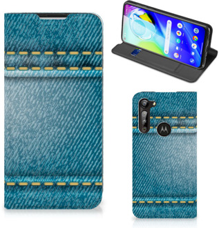 B2Ctelecom Telefoon Hoesje Motorola Moto G8 Power Wallet Case Jeans