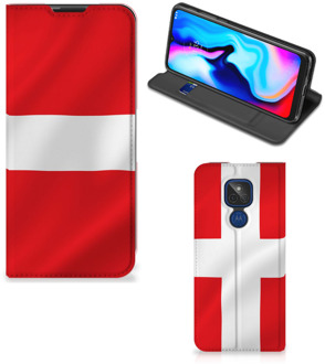 B2Ctelecom Telefoon Hoesje Motorola Moto G9 Play Book Case Deense Vlag